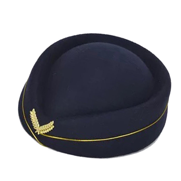 Simple And Versatile Flight Attendant Berry Hat
