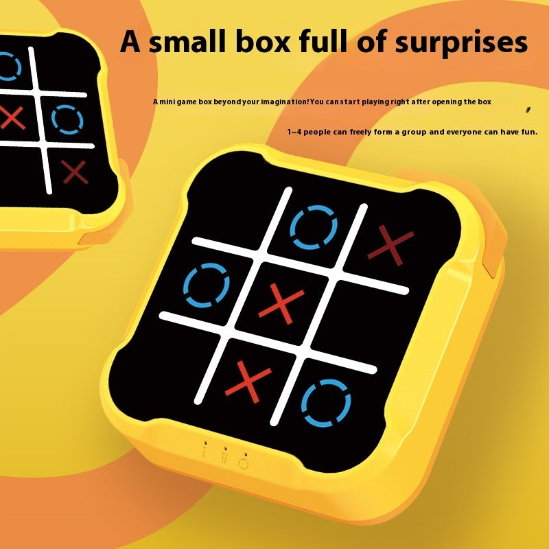 Educational Tictactoe Three-character Chess Rice Chess Children's Toys Montessori Puzzle Table Game Chess Chess Set Portable For Adults Kids