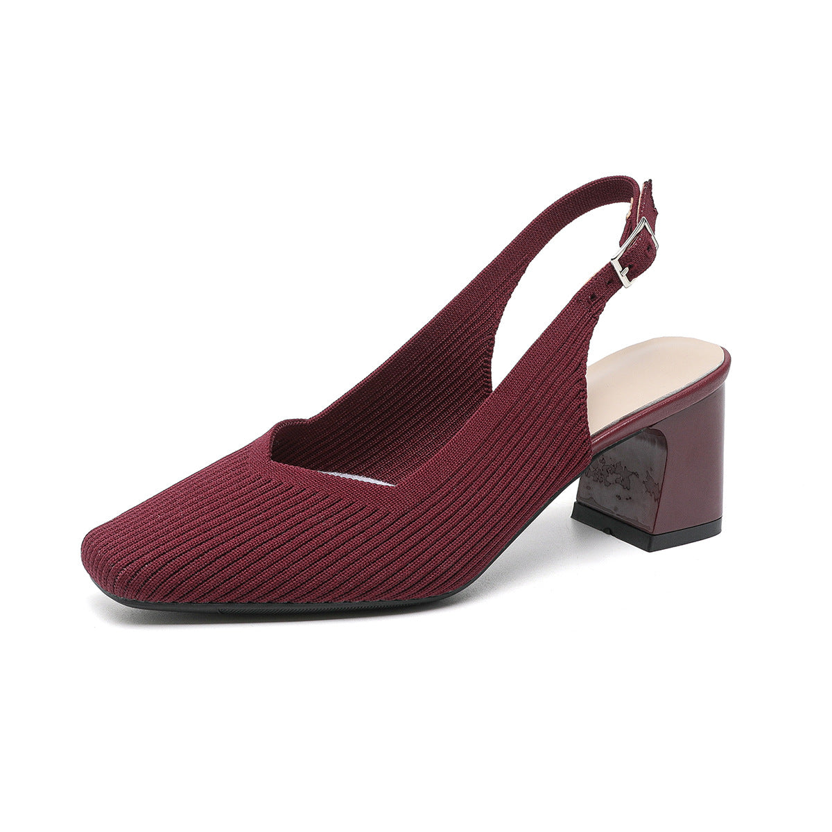 All-match Breathable Square Toe Cap High Heel Sandals