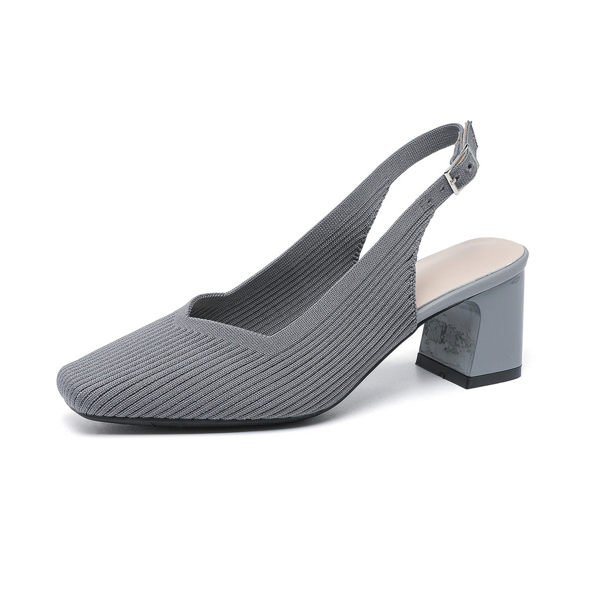 All-match Breathable Square Toe Cap High Heel Sandals