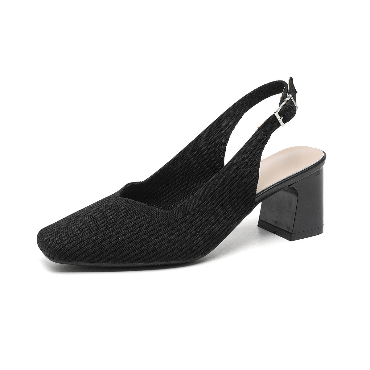 All-match Breathable Square Toe Cap High Heel Sandals