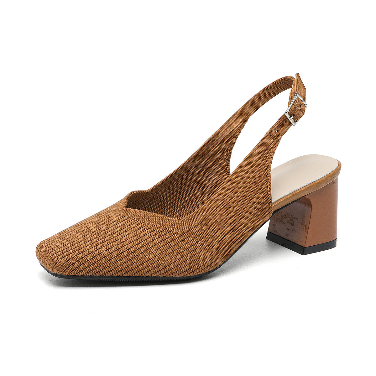 All-match Breathable Square Toe Cap High Heel Sandals