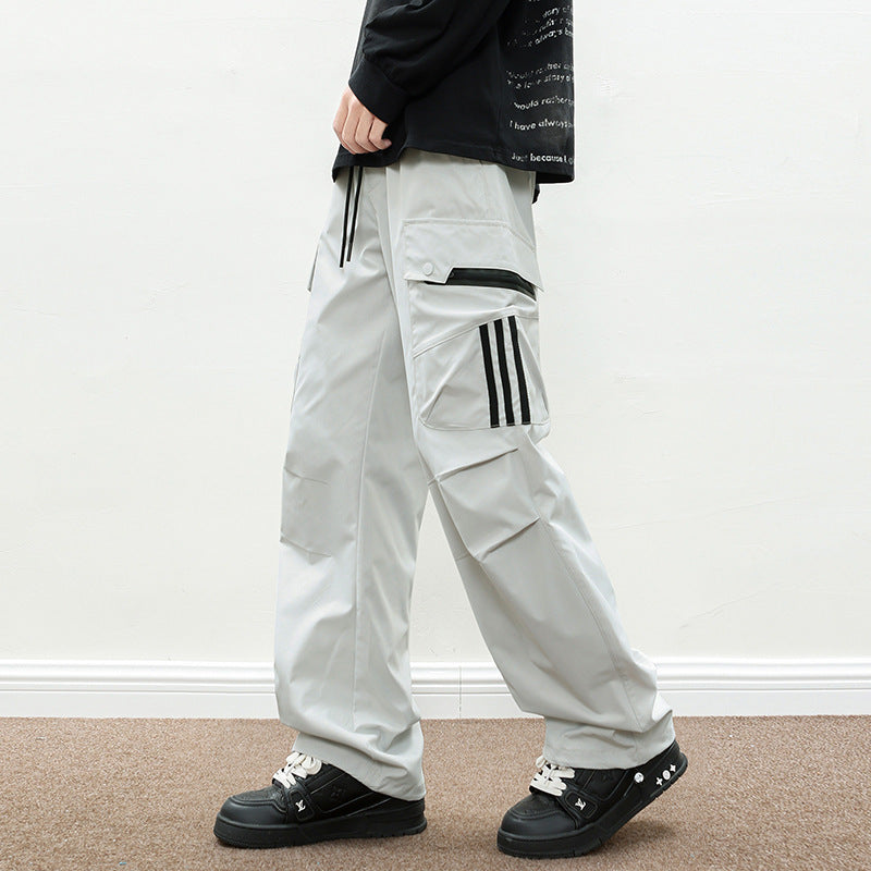American Fashion Brand Multi-pocket Functional Workwear Paratrooper Pants
