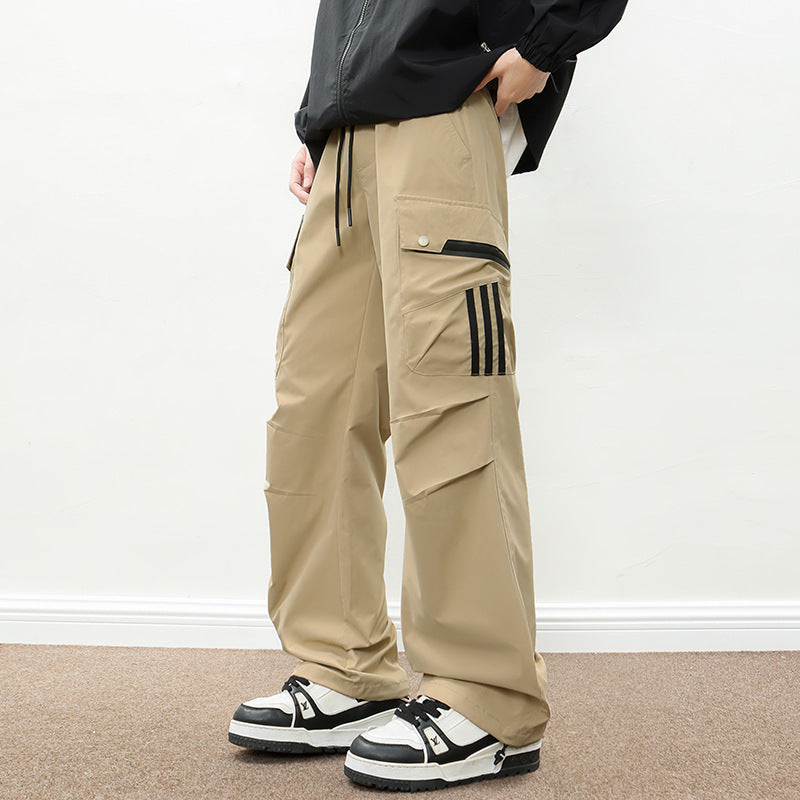 American Fashion Brand Multi-pocket Functional Workwear Paratrooper Pants