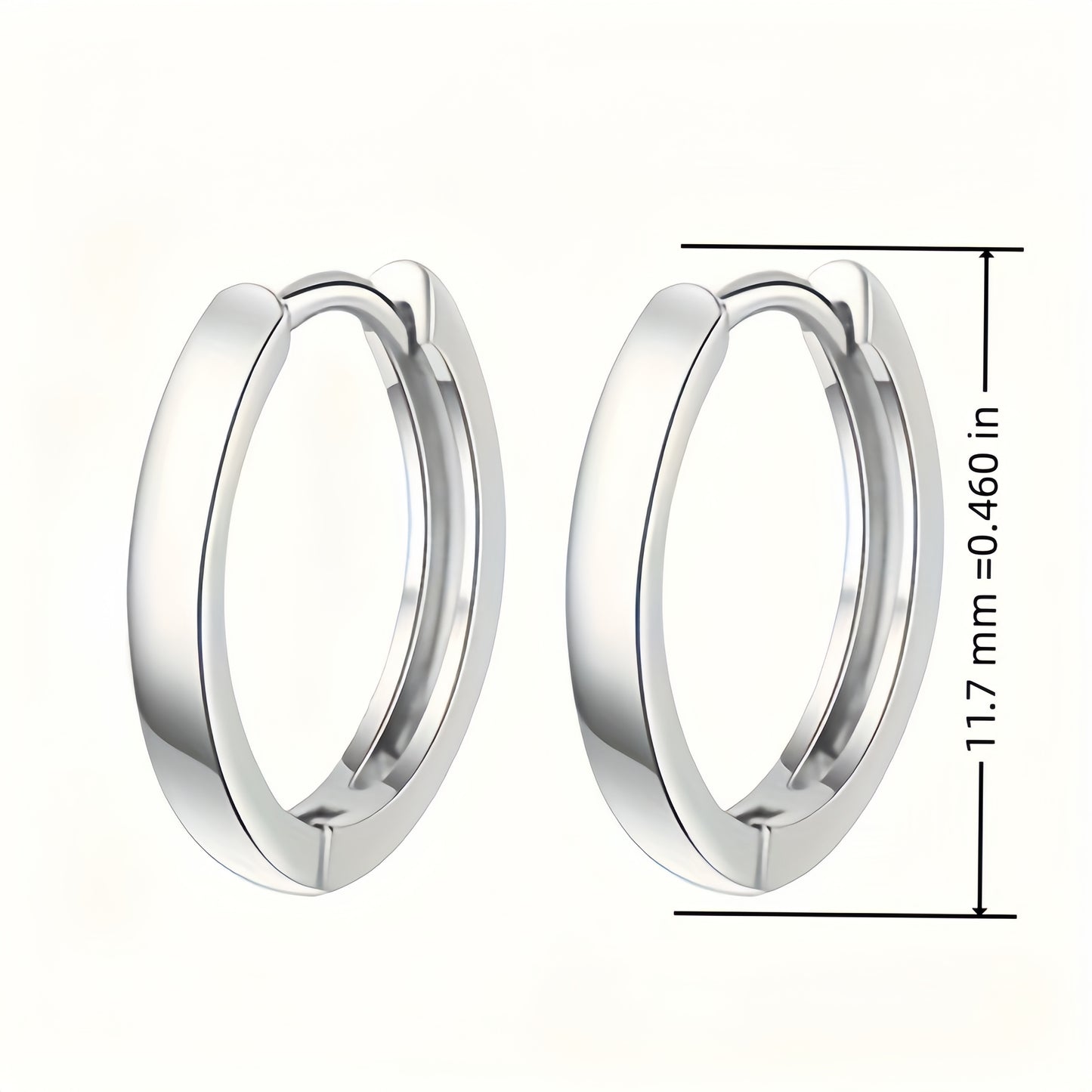 Hypoallergenic Men's Perfect Material S925 Sterling Silver Earrings, Retro Classic Simple Hoop Earrings, Birthday And Holiday Gifts.