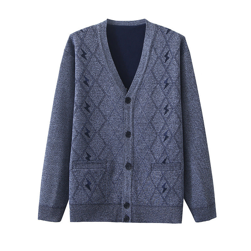 Spring And Autumn Dad Men's Long Sleeve Plus-sized Oversized Sweater