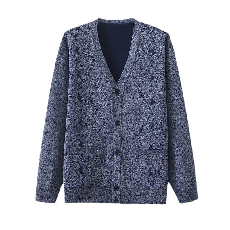 Spring And Autumn Dad Men's Long Sleeve Plus-sized Oversized Sweater
